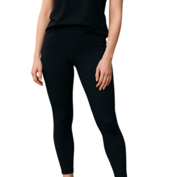 Old Navy Active Go-Dry Fitted Run Tight Leggings Black Jack Low Rise M - Picture 1 of 12